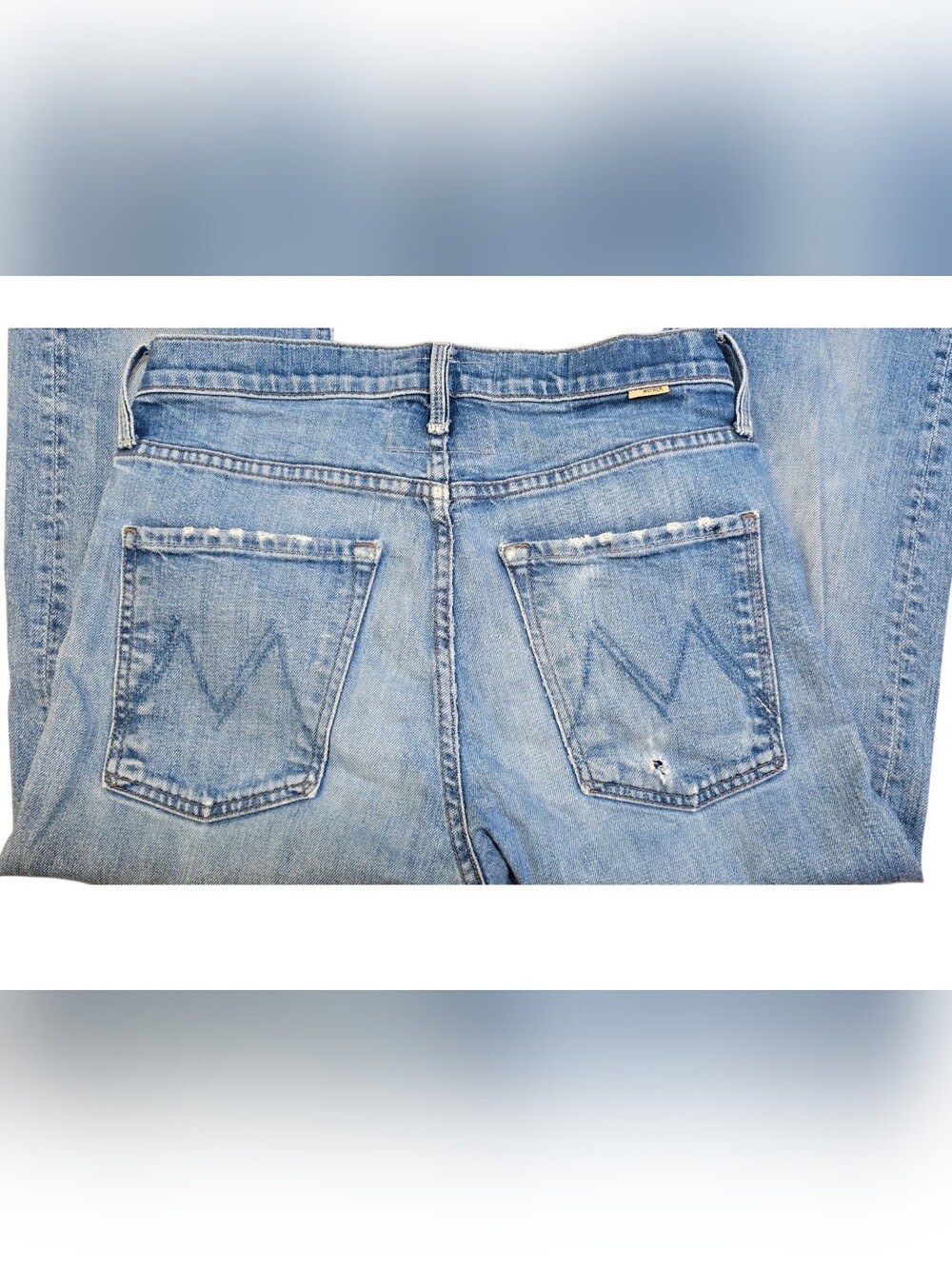 MOTHER Superior The Ditcher Crop Jeans Running With Scissors Button Fly Size 26 - Picture 10 of 11